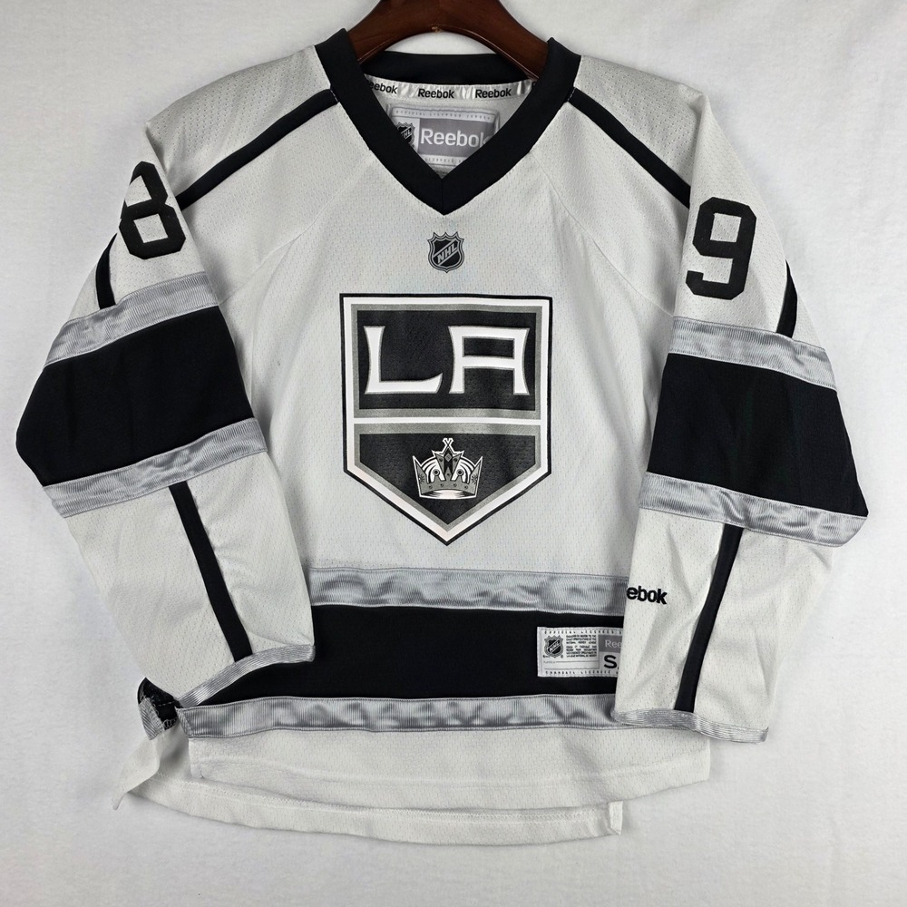 Reebok Los Angeles Kings Brown 89 Youth Hockey Jersey White S/M NHL